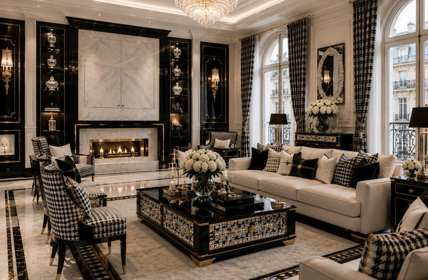 Grand salon résidentiel haute couture